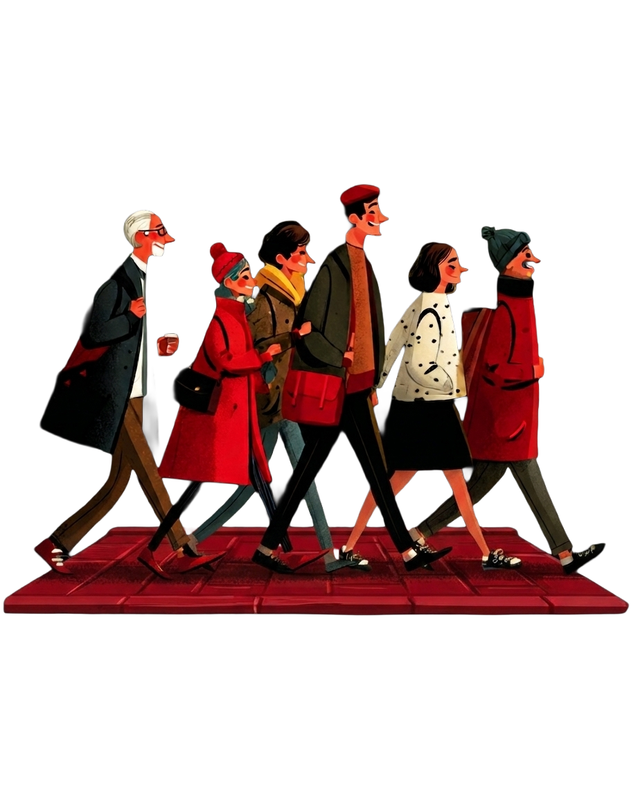 Group of people walking — marketplace dependency before switching